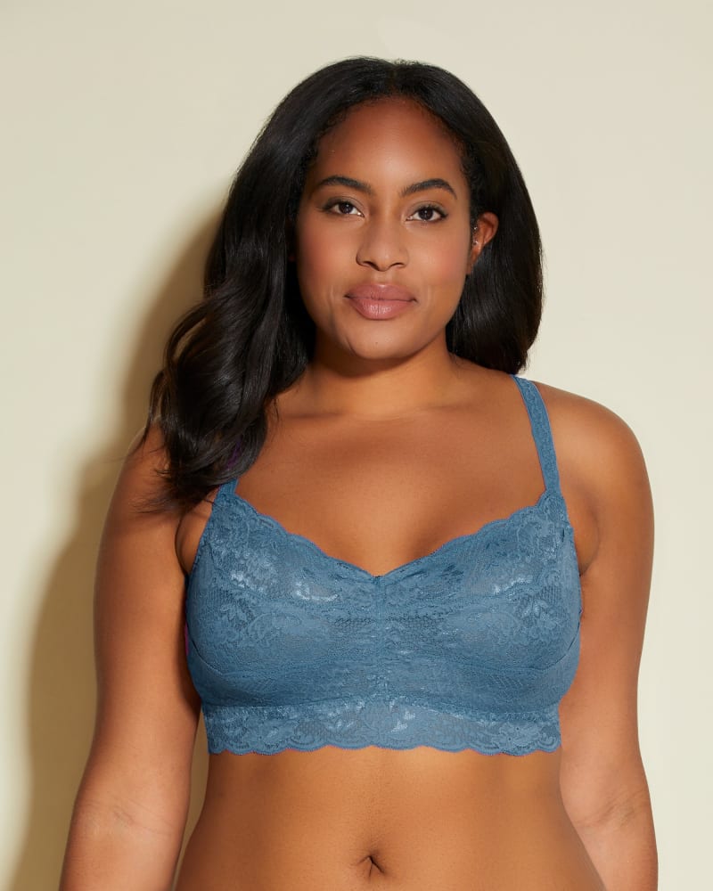 Front of a model wearing a size 1X Sweetie Lace Bralette in Malawi by Cosabella. | dia_product_style_image_id:274474